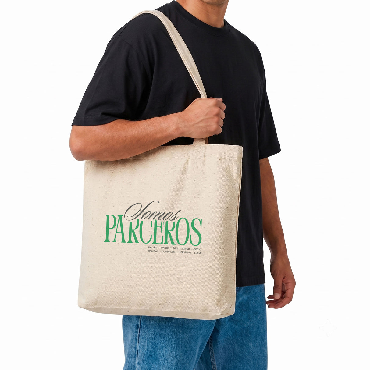 Somos Parceros Black Logo Totebag