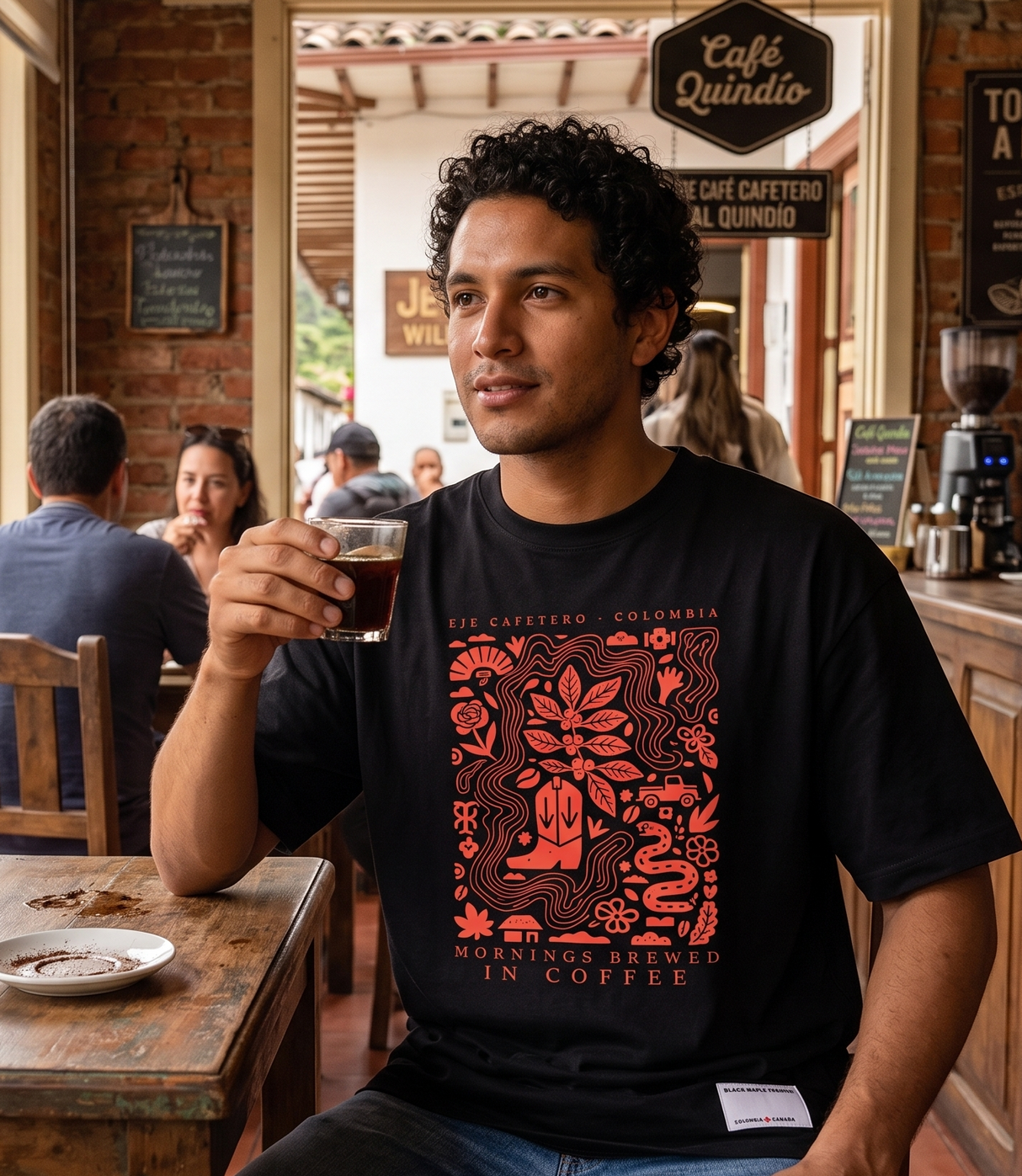 Mornings Brewed In Coffee Premium Oversized